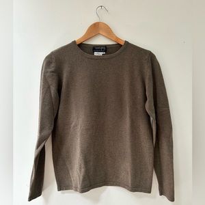 Cashmere Crew Neck Sweater Brown/Green Country Shop